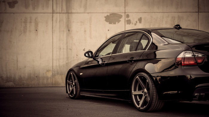 bmw, wall, tuning, macro, wheels, supercar, photo, cars, BMW, black