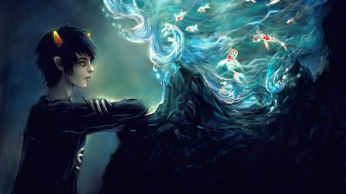 fantasy art, water, homestuck