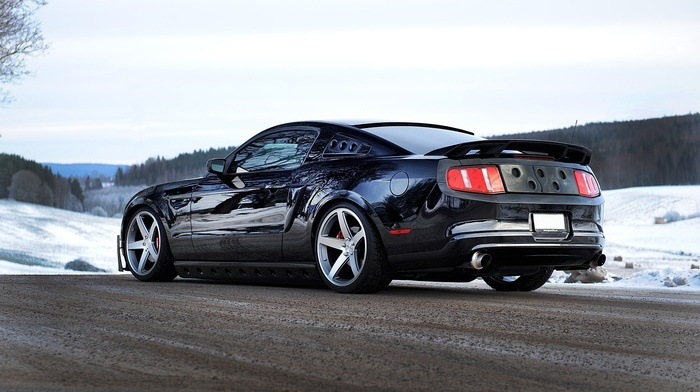 mustang, black, cars, Ford