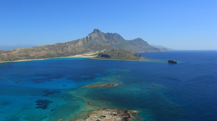 mountain, nature, sea