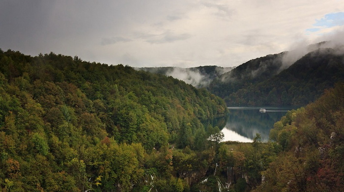 lake, greenery, beauty, forest, nature