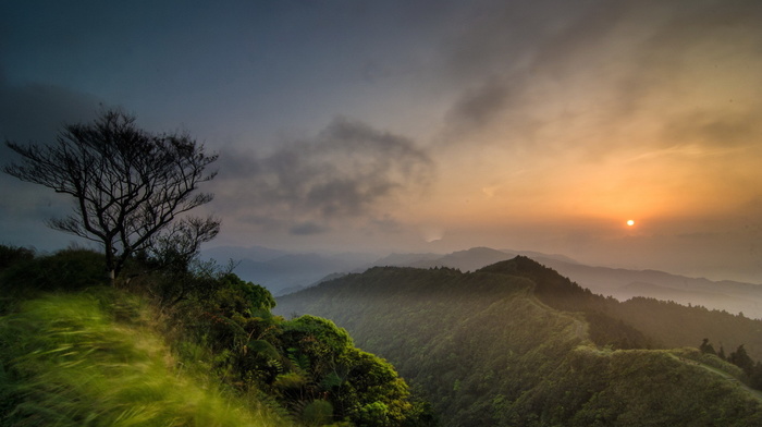 mountain, landscape, sunset, stunner, sky