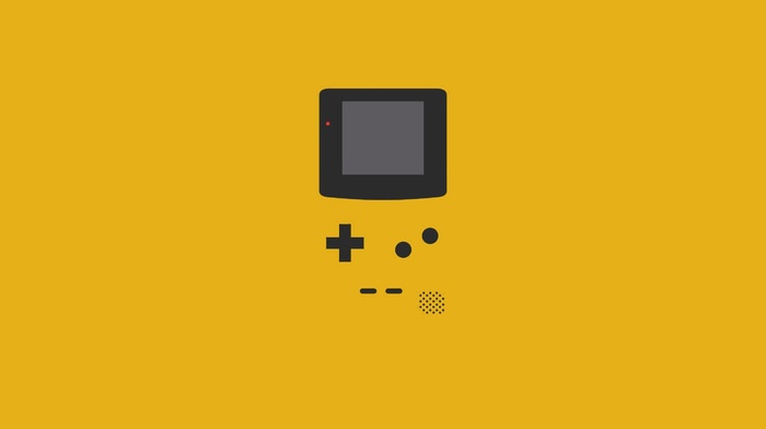 GameBoy, yellow, minimalism