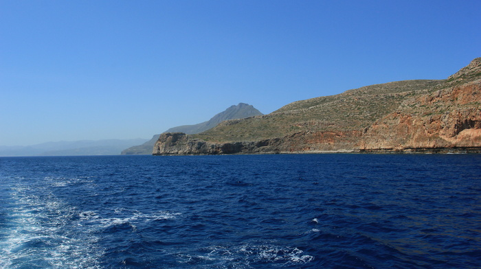 sea, mountain, nature