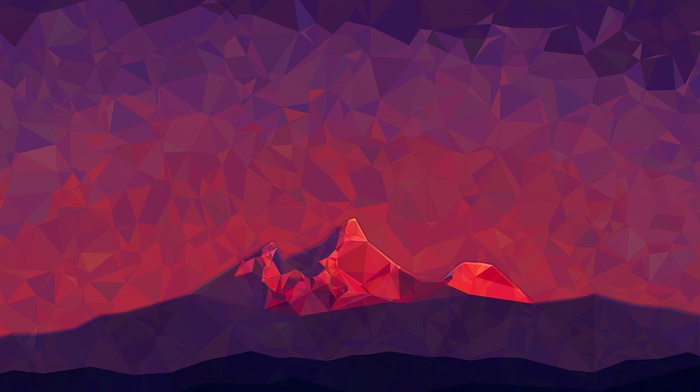 mountain, poly, abstract