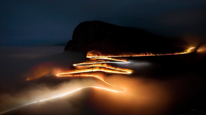 light painting, National Geographic, South Africa, mist, road, silhouette