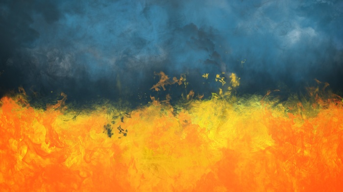 fire, abstract, Ukraine, painting, smoke