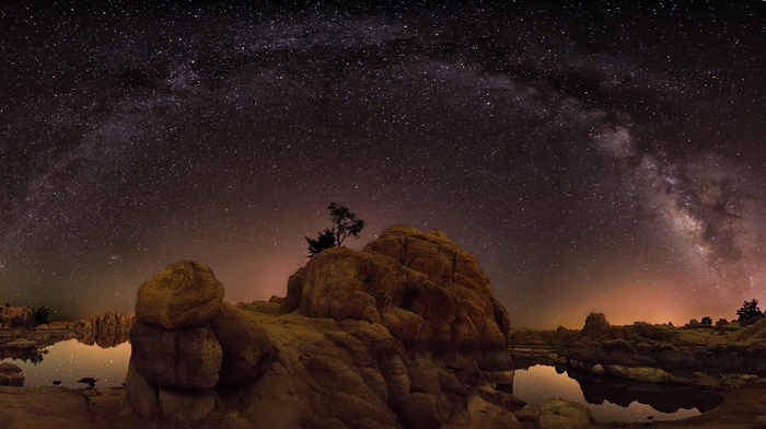rock formation, Milky Way, landscape