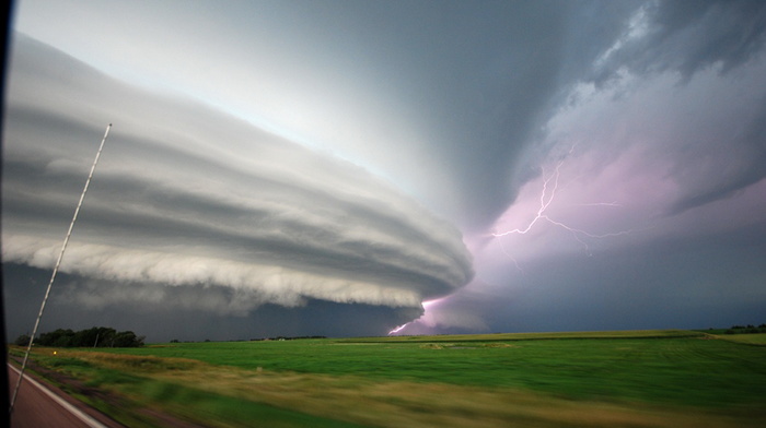 stunner, lightning, road, sky, beauty