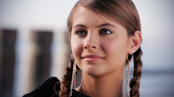 closeup, girl, face, braids, ponytail, girl outdoors