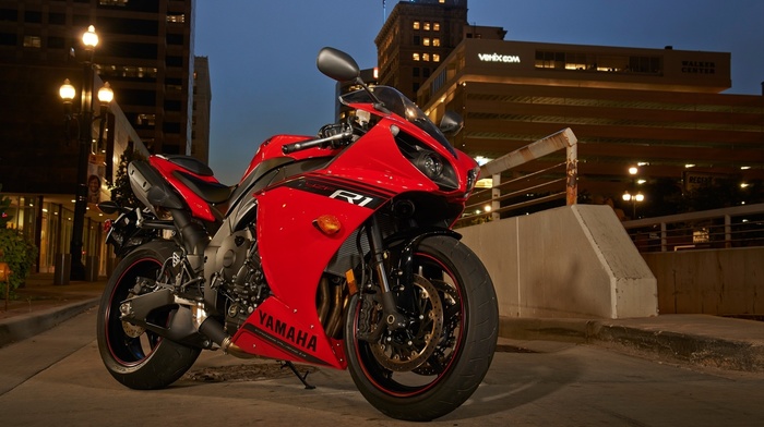 evening, motorcycle, motorcycles, red, lights, road, city, shadow