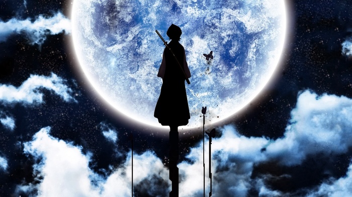 anime, moon, Bleach, Kuchiki Rukia
