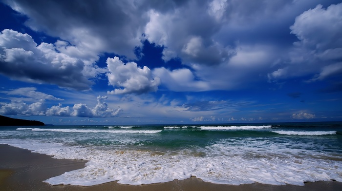 sea, sky, nature, sand