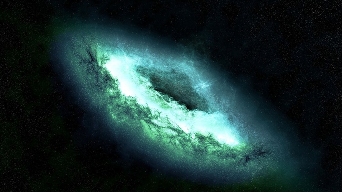space, galaxy, glowing, space art