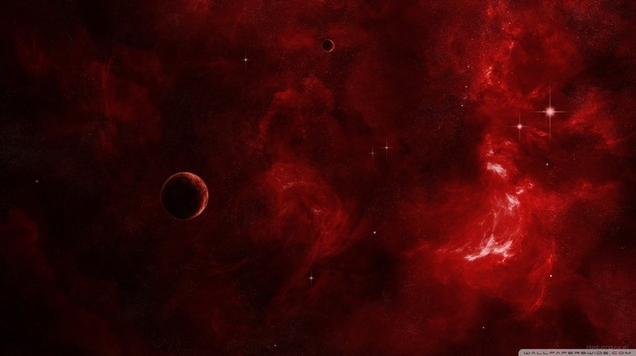 space art, planet, red