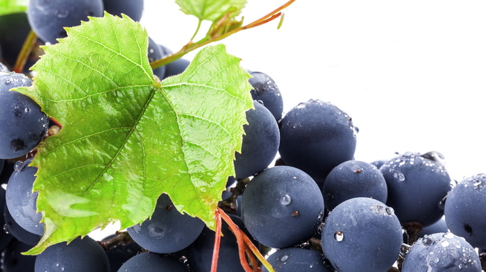 grapes, leaves, delicious