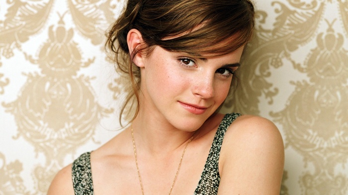 brown eyes, actress, brunette, girl, Emma Watson