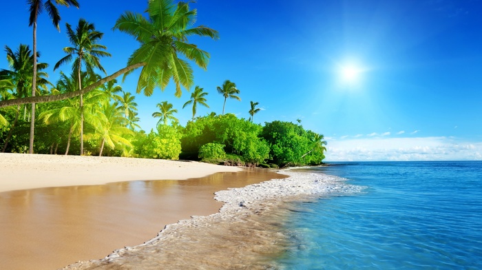 stunner, beach, tropics, nature, Sun, summer, resort