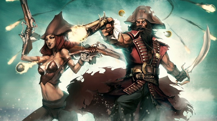 Miss Fortune, League of Legends, Gangplank, pirates