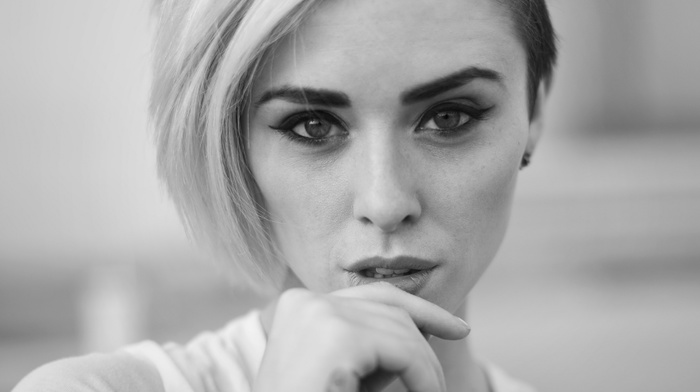 face, Alysha Nett, girl, monochrome