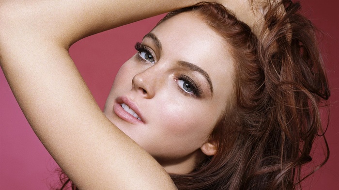 face, Lindsay Lohan, girl