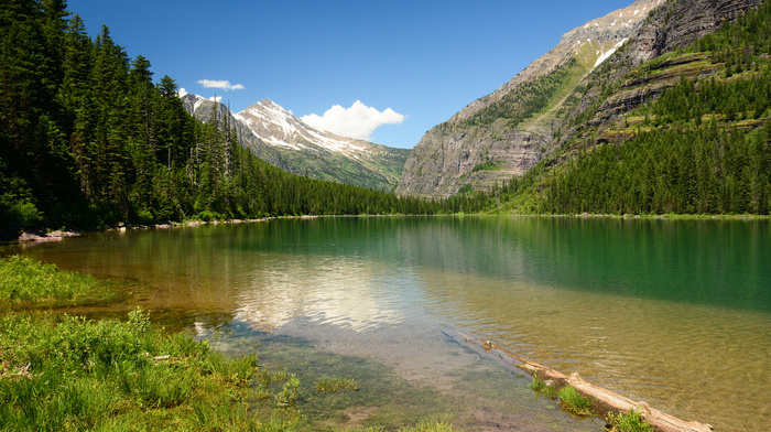 beautiful, fishing, lake, nature, forest, mountain