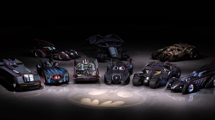digital art, supercars, car, batmobile, Batman Begins, Bat signal, Batman