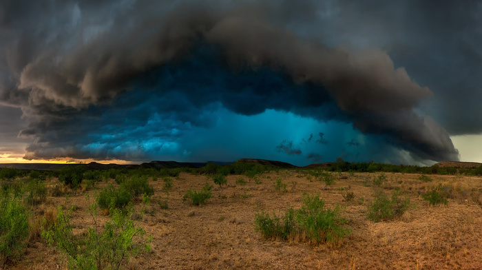 USA, nature, storm, desert