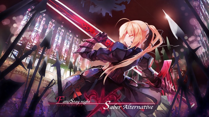FateStay Night, fate series, anime girls, Saber Alter