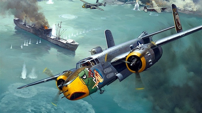 World War II, aircraft, Mitchell, military aircraft, B, 25