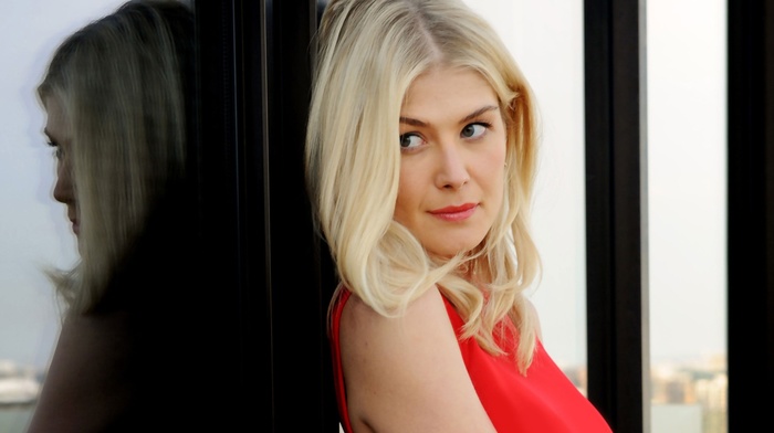 blonde, Rosamund Pike, girl