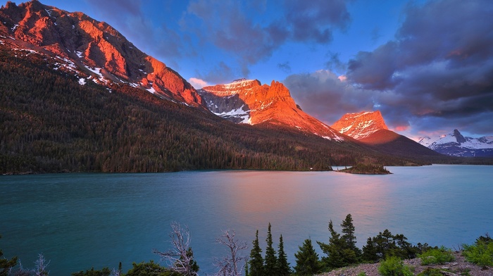 mountain, Canada, nature, river, water