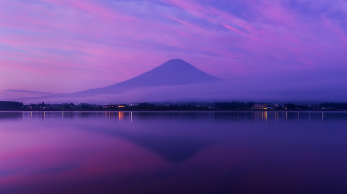 volcano, ocean, stunner, Japan, bay, evening