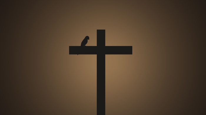 cross, birds, minimalism