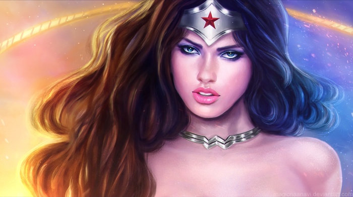 DC Comics, Adriana Lima, superheroines, Wonder Woman