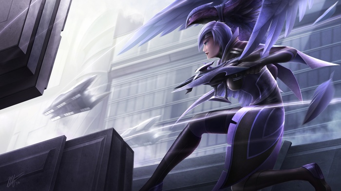 video game characters, Quinn and Valor, DeviantArt, birds, League of Legends
