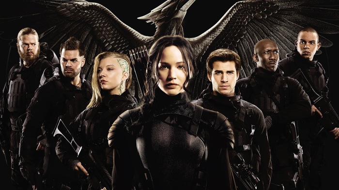 Natalie Dormer, Jennifer Lawrence, Liam Hemsworth, The Hunger Games Mockingjay, Part 1