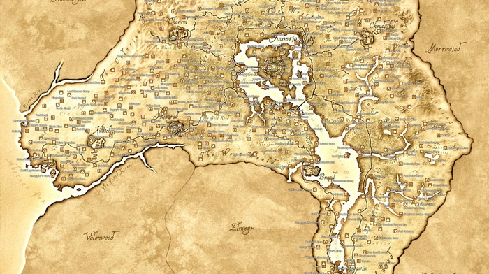 The Elder Scrolls, map