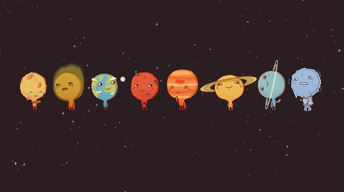 planet, humor, Solar System, minimalism