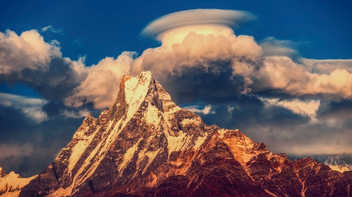 Machhapuchhre, mountain, Himalayas, Nepal