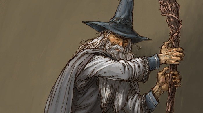 The Lord of the Rings, artwork, gandalf, wizard