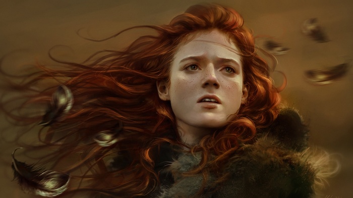 Game of Thrones, fantasy art, rose leslie, girl, redhead