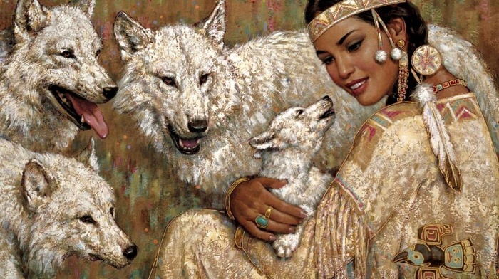 cubs, wolf, native americans