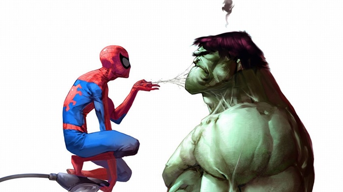 spider, man, Hulk