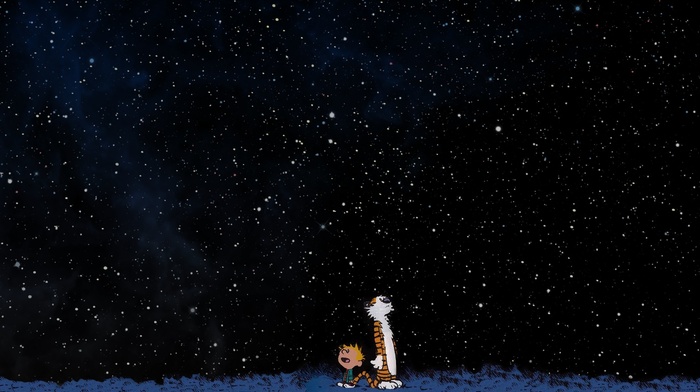 Calvin and Hobbes, stars, space
