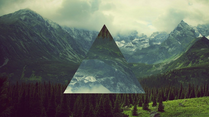 triangle, landscape, polyscape