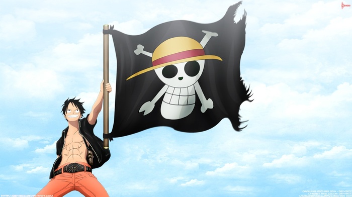 Pirate Flag, Monkey D. Luffy, Straw Hat Pirates, One Piece, Jolly Roger