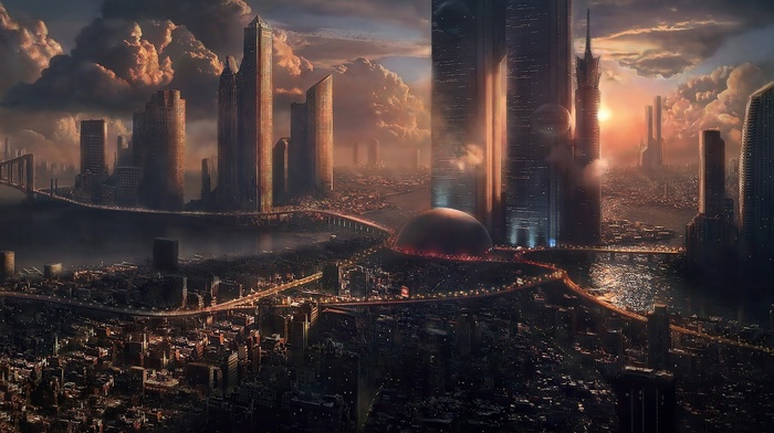 city, futuristic