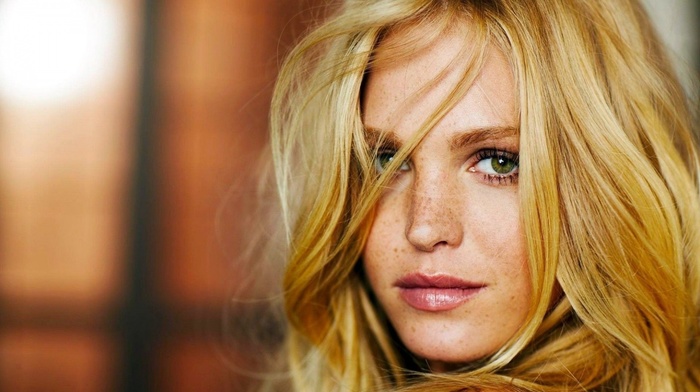 green eyes, Erin Heatherton, model, girl, face, blonde