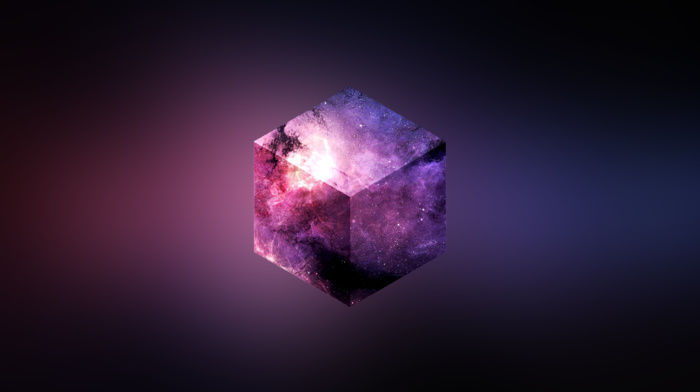 cube, space, abstract